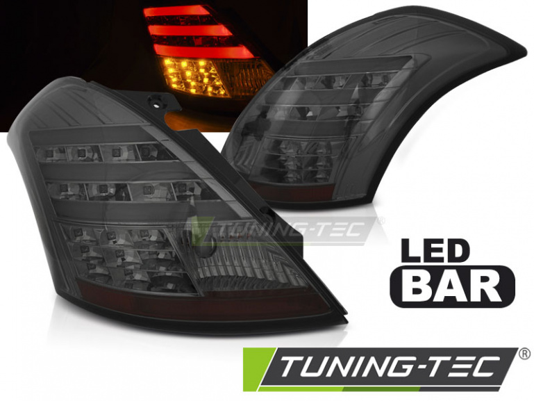 LED Lightbar Design Rückleuchten für Suzuki Swift V 10-17 rauch