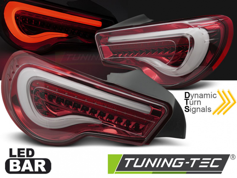 Upgrade LED Lightbar Design Rückleuchten für Toyota GT86 12-21 rot/weiß mit dyn. Blinker