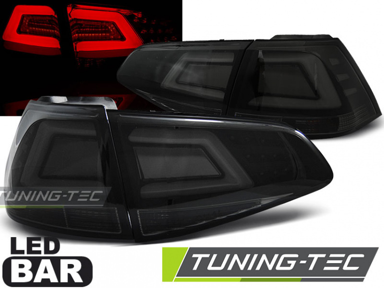 LED Lightbar Design Rückleuchten für VW Golf 7 (VII) 13-17 schwarz/rauch