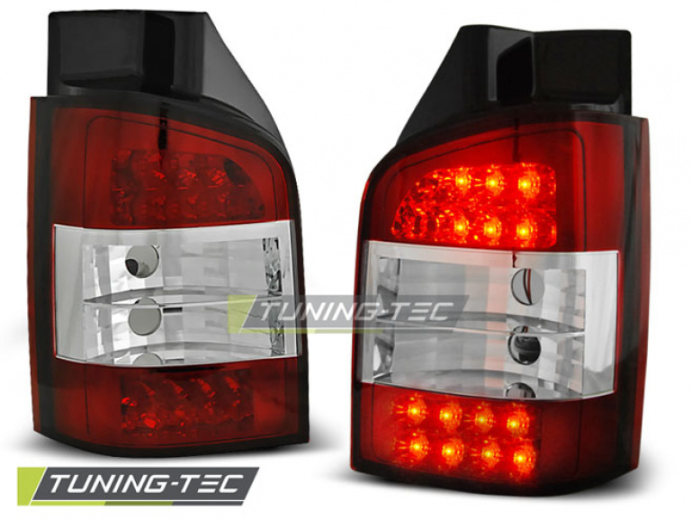 LED Upgrade Design Rückleuchten für VW T5 03-09 rot/klar (Heckklappe)