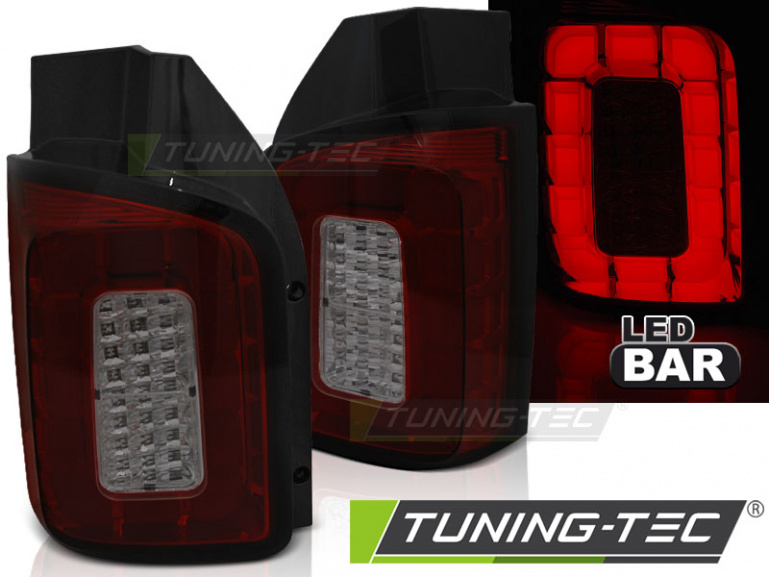 Voll LED Lightbar Design Rückleuchten für VW T6 15-19 rot/klar