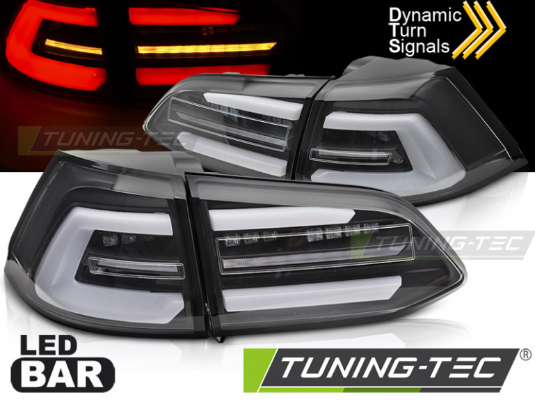VOLL LED Upgrade Design Rückleuchten Set für VW Golf 7 Facelift Variant (Kombi) 17-20 schwarz mit dynamischem LED Blinker