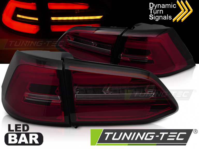 VOLL LED Upgrade Design Rückleuchten Set für VW Golf 7 Facelift Variant (Kombi) 17-20 rot/rauch mit dynamischem LED Blinker