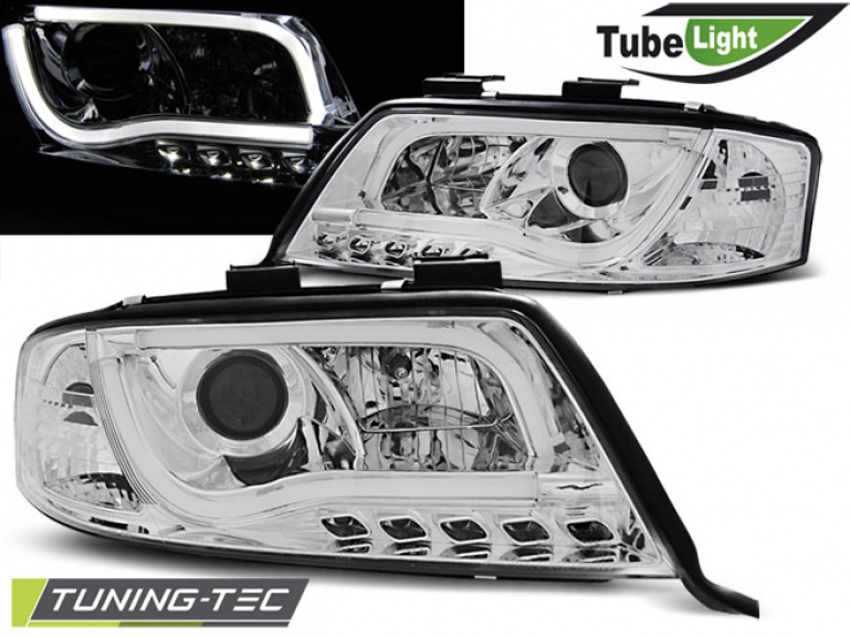 LED Tagfahrlicht Design Scheinwerfer für Audi A6 4B Facelift 01-04 chrom LTI