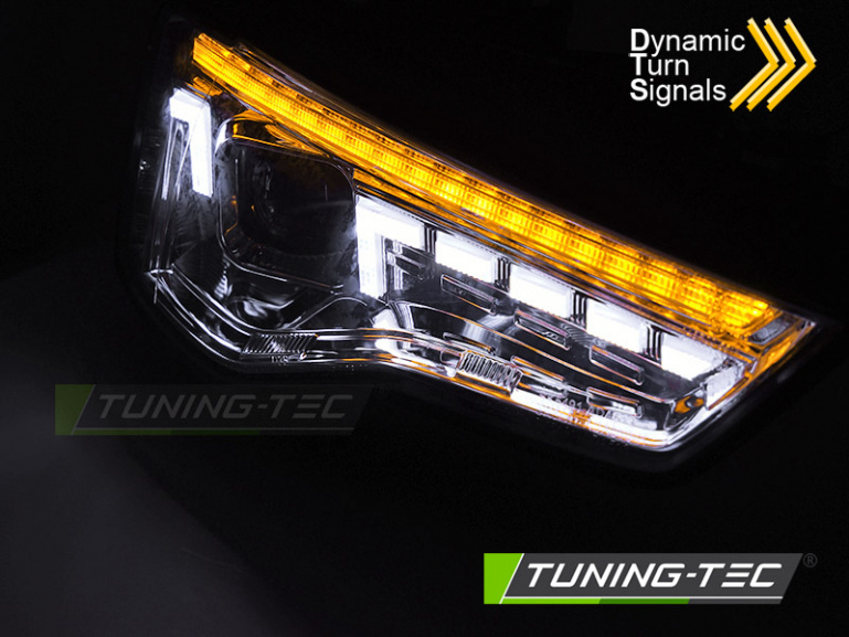 Xenon Upgrade LED Tagfahrlicht Scheinwerfer Set für Audi A5 Facelift 11-16 Chrom mit dyn. Blinker