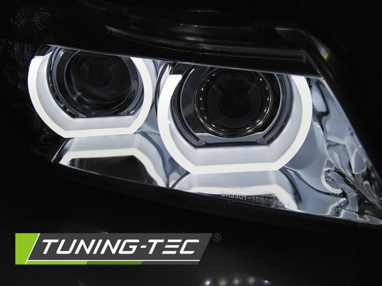 Xenon LED Angel Eyes Scheinwerfer für BMW 3er E90/E91 09-11 chrom