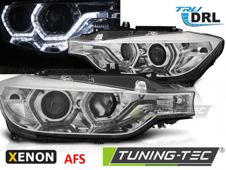 Xenon LED Tagfahrlicht Angel Eyes Scheinwerfer für BMW 3er F30/F31 11-15 chrom