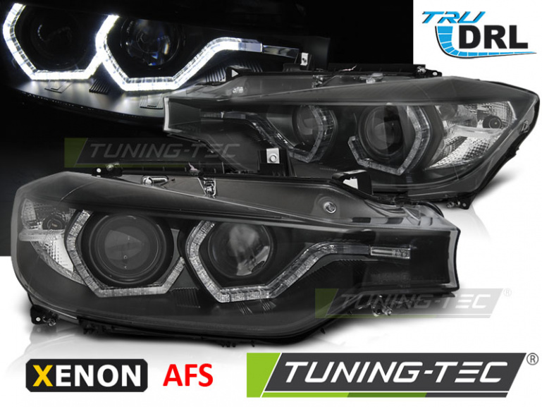 Xenon LED Tagfahrlicht Angel Eyes Scheinwerfer für BMW 3er F30/F31 11-15 schwarz AFS-Kurvenlicht