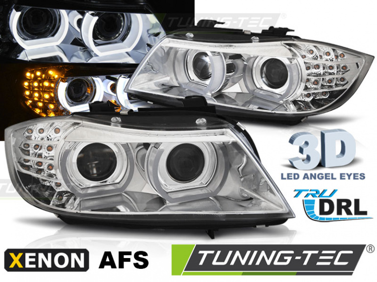 Xenon LED Tagfahrlicht Angel Eyes für Scheinwerfer BMW 3er E90/E91 09-11 chrom