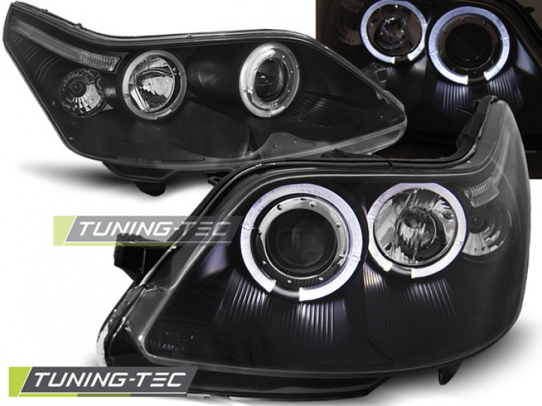LED Angel Eyes Scheinwerfer für Citroen C4 04-10 schwarz