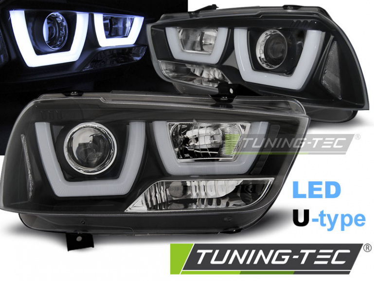 LED Angel Eyes Scheinwerfer für Dodge Charger LX II 11-15 schwarz LTI