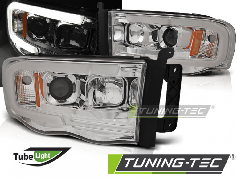 LED Tagfahrlicht Design Scheinwerfer für Dodge RAM 02-06 chrom