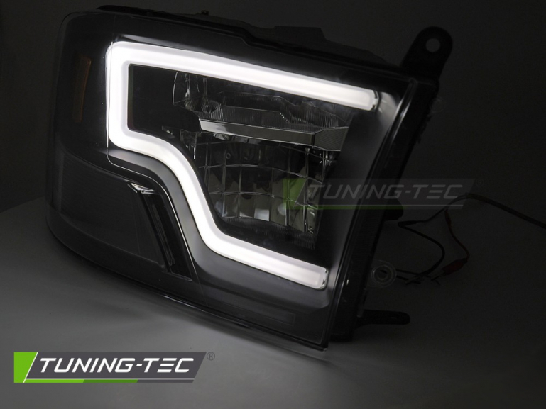 VOLL LED Tagfahrlicht Design Scheinwerfer Set für Dodge RAM 09-18 schwarz