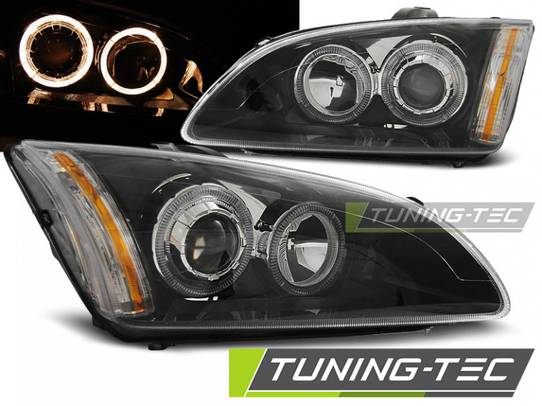 Upgrade Design Angel Eyes Scheinwerfer für Ford Focus MK2 04-08 schwarz