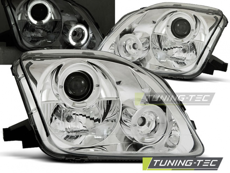 LED Angel Eyes Scheinwerfer für Honda Prelude 97-01 chrom