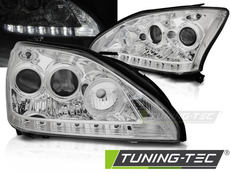 LED Tagfahrlicht Design Scheinwerfer für Lexus RX 330/350 03-08 chrom