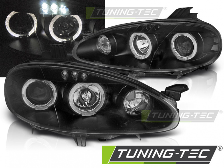 LED Angel Eyes Scheinwerfer für Mazda MX5 01-05 schwarz