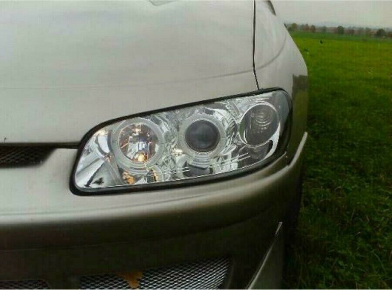 LED Angel Eyes Scheinwerfer für Opel Omega B 94-99 chrom