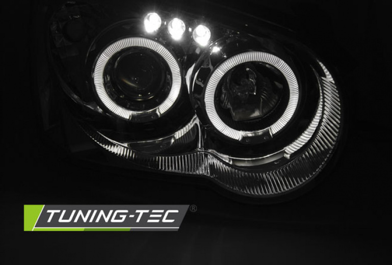 LED Angel Eyes Scheinwerfer für Subaru Impreza 2 (GD) 03-05 chrom