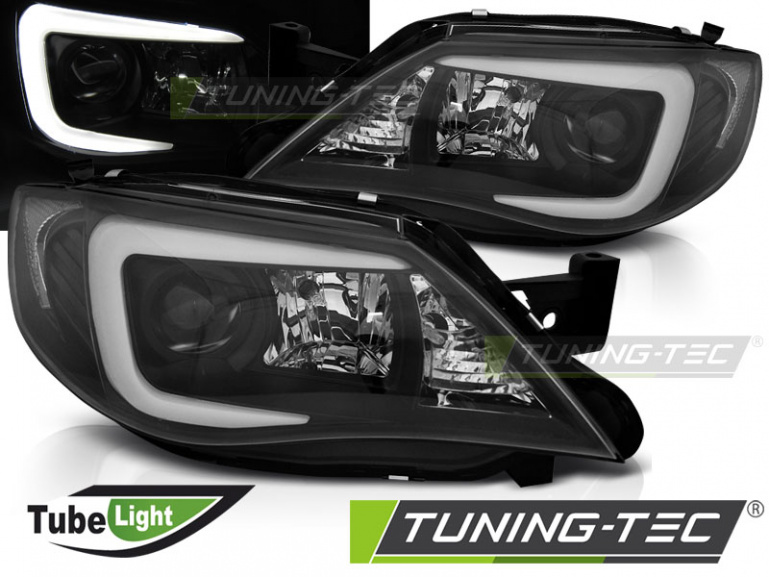 LED Tagfahrlicht Design Scheinwerfer für Subaru Impreza 3 (GH) 07-12 schwarz