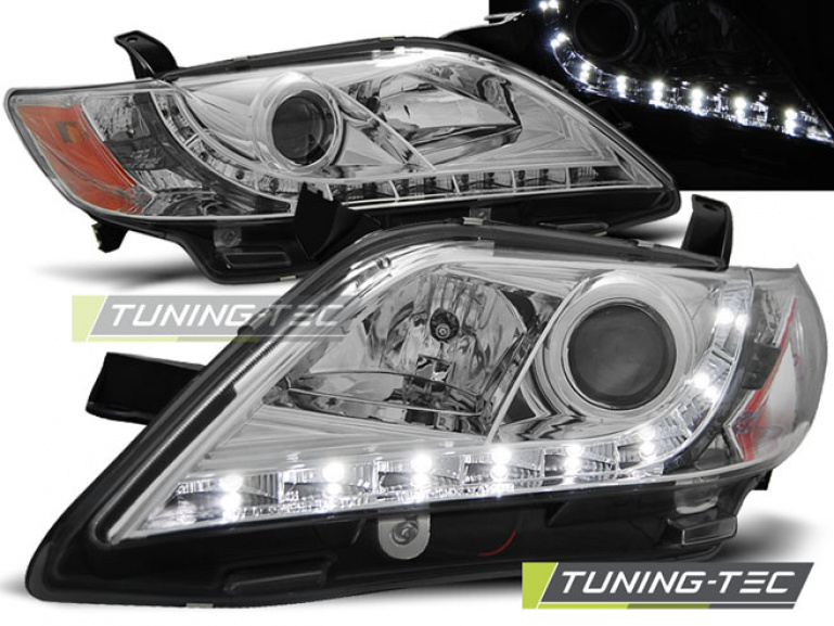 LED Tagfahrlicht Design Scheinwerfer für Toyota Camry 6 06-09 chrom