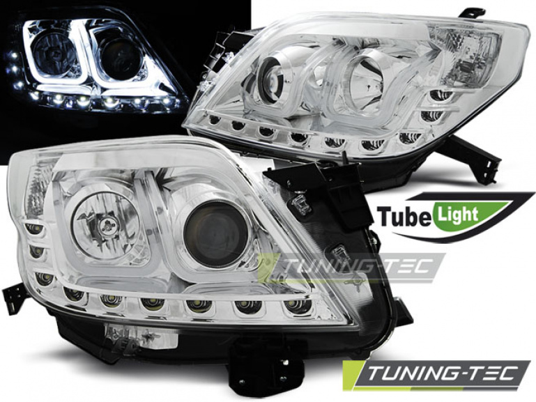 LED Tagfahrlicht Design Scheinwerfer für Toyota Land Cruiser 150 09-13 chrom