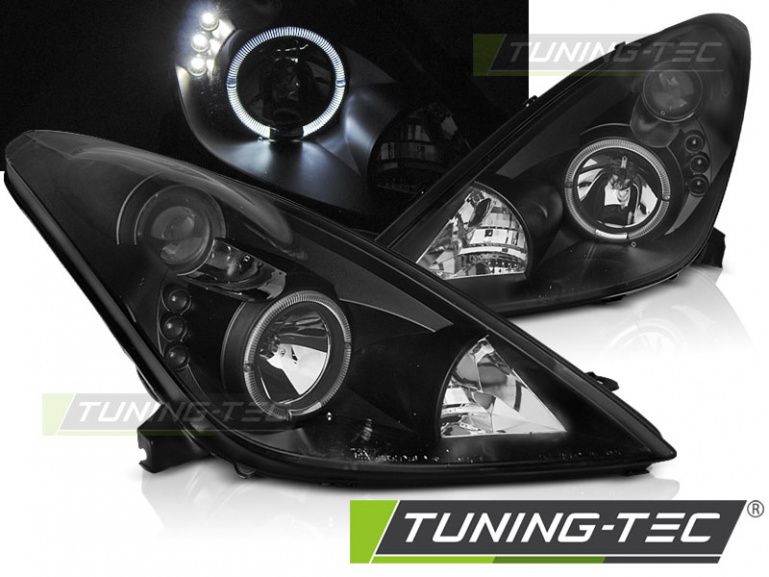 LED Angel Eyes Scheinwerfer für Toyota Celica T230 99-05 schwarz