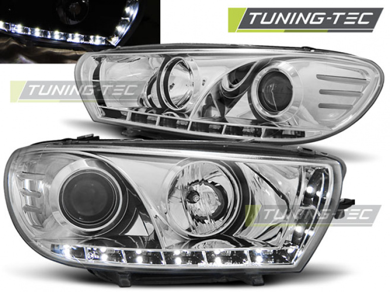 LED Tagfahrlicht Design Scheinwerfer für VW Scirocco 3 08-14 chrom