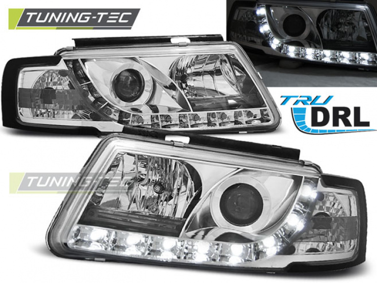 LED Tagfahrlicht Scheinwerfer für VW Passat 3B (B5) 96-00 chrom