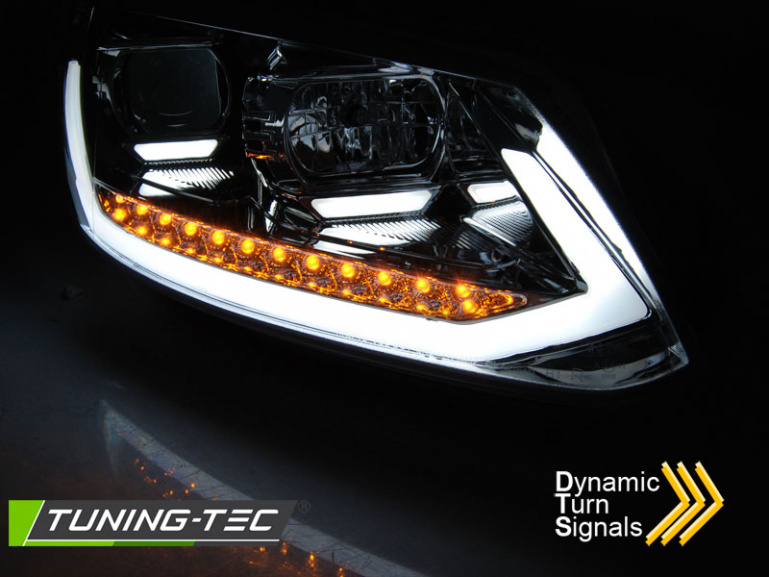 LED Tagfahrlicht Design Scheinwerfer für VW Touran II 5T 10-15 Chrom