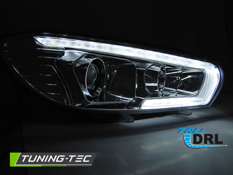 Xenon LED Tagfahrlicht Scheinwerfer für VW Scirocco III 08-14 chrom dynamisch