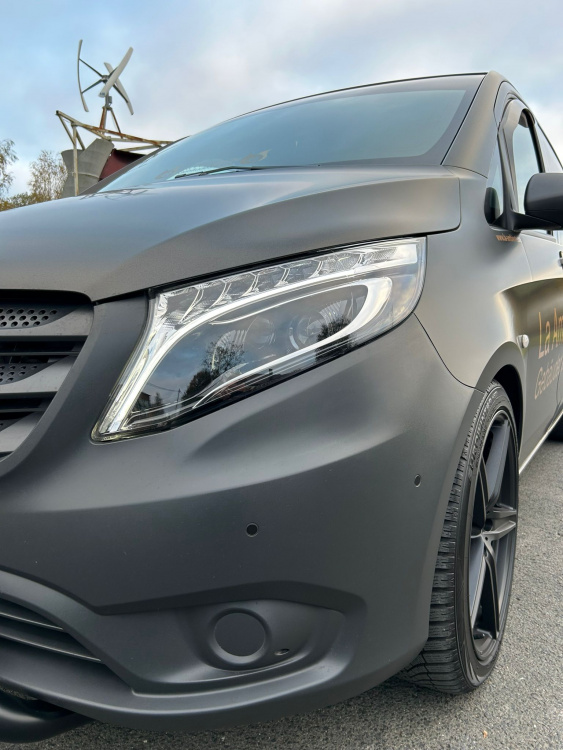 VOLL LED Tagfahrlicht Scheinwerfer für Mercedes Benz V-Klasse / Vito W447 14-23 schwarz mit LED Blinker