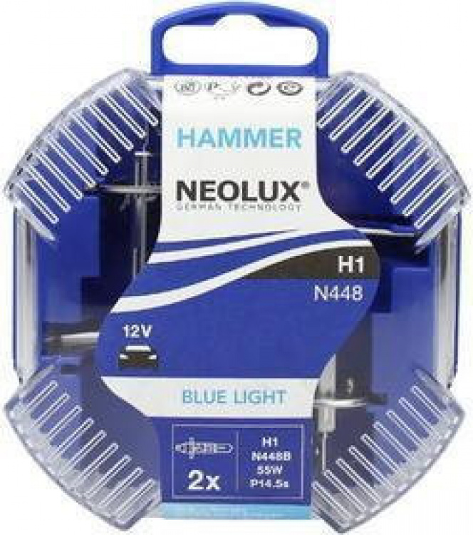 NEOLUX H1 12V 55W Blue Light Xenon Look Leuchtmittel Set - 2 Stück