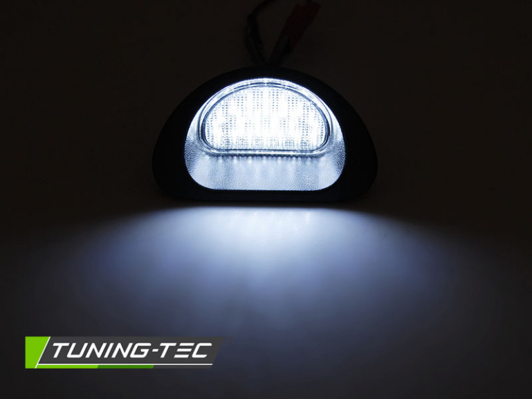 Upgrade LED Kennzeichenbeleuchtung für Peugeot 107 05-14 / Citroen C1 05-13 schwarz kaltweiß