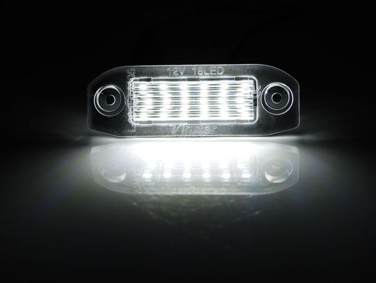 Upgrade LED Kennzeichenbeleuchtung für Volvo  S40 / V50 / S60 / V70 / S80 / XC60 / XC70 / XC90 LED kaltweiß