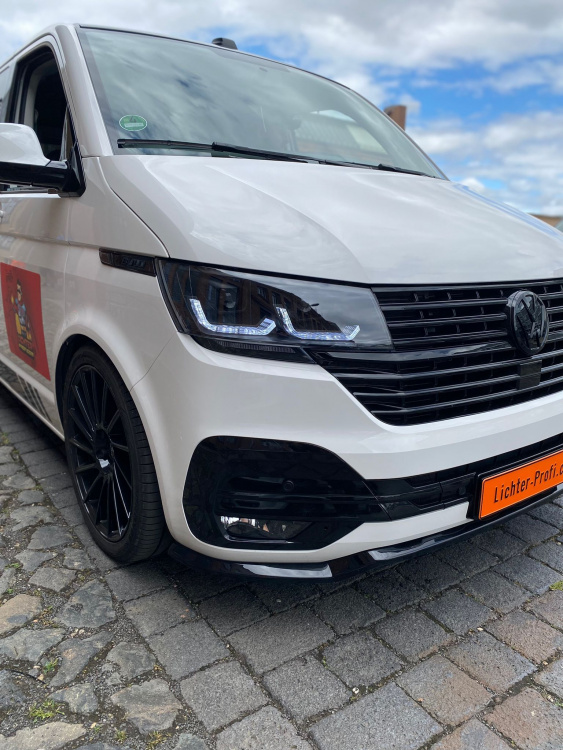 LED Tagfahrlicht Scheinwerfer für VW T6.1 schwarz ab 2019  mit dynamischem Blinker