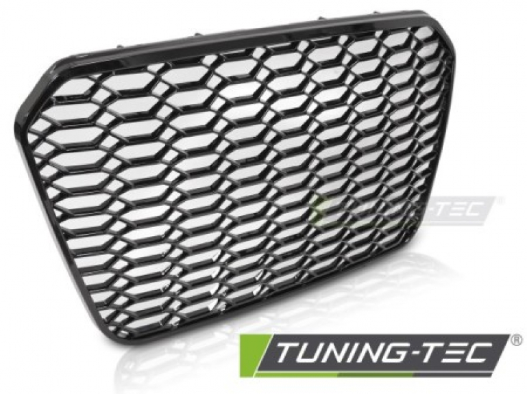 Upgrade Wabengitter Sportgrill / Kühlergrill für Audi A6 4G (C7) 10-14 Hochglanz schwarz