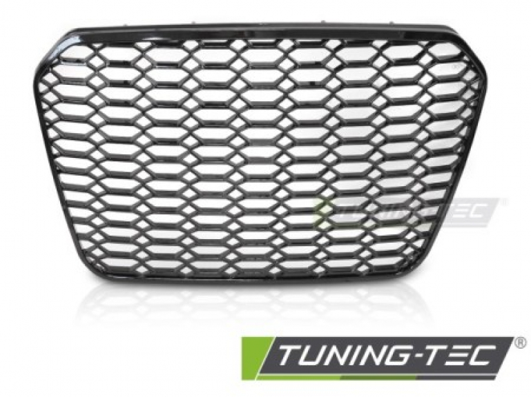 Upgrade Wabengitter Sportgrill / Kühlergrill für Audi A6 4G (C7) 10-14 Hochglanz schwarz