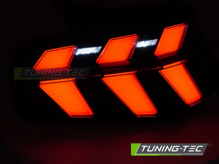 VOLL LED Lightbar Design Rückleuchten Set für Ford Mustang V 10-13 schwarz mit dyn. Blinker