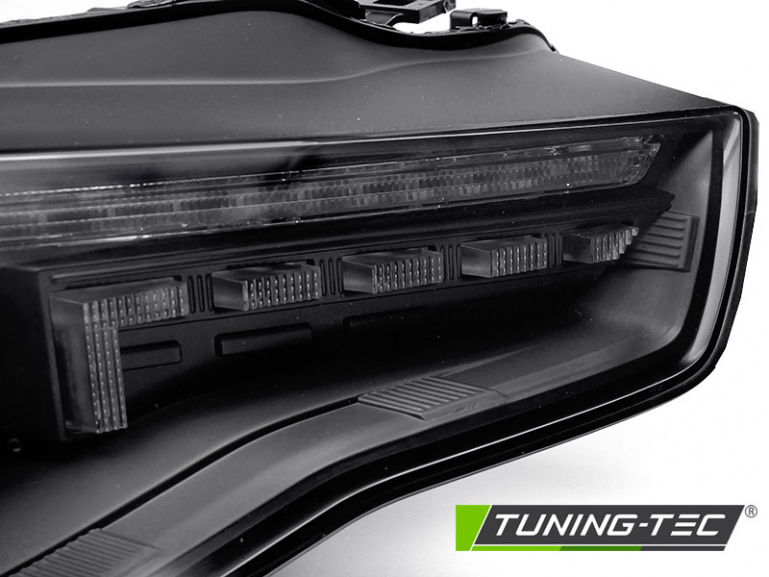 VOLL LED Tagfahrlicht Scheinwerfer Set für Audi A5 Facelift 11-16 Schwarz mit dyn. Blinker