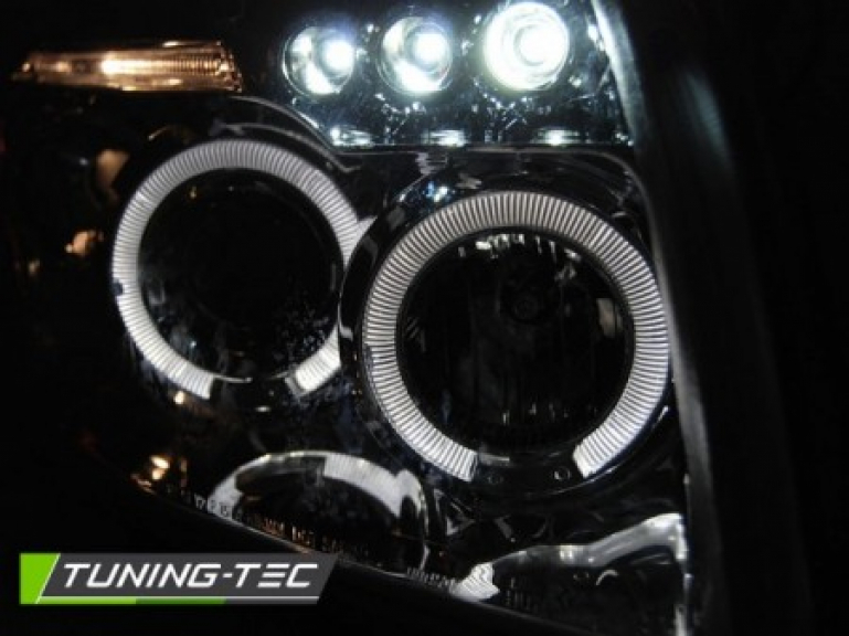 LED Angel Eyes Scheinwerfer für Dodge Caliber 06-12 chrom