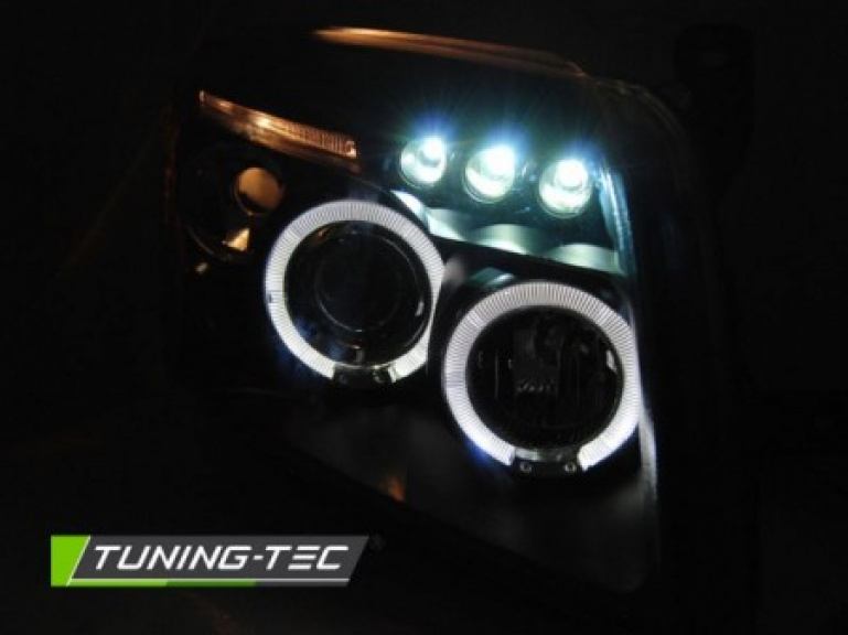 LED Angel Eyes Scheinwerfer für Dodge Caliber 06-12 schwarz