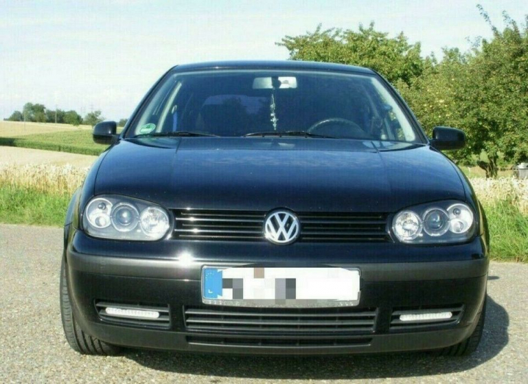 LED Angel Eyes Scheinwerfer für VW Golf 4 97-03 schwarz