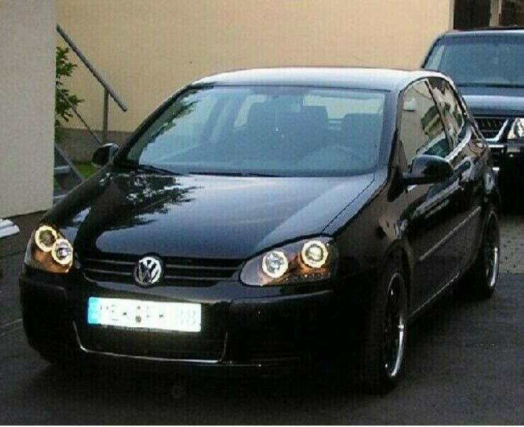 Led Angel Eyes Scheinwerfer F R Vw Golf Schwarz Ihr Partner F R Car Tuning Und Led