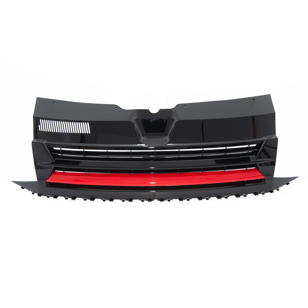 K Hlergrill Hochglanz Schwarz Leiste Rot Clean Ohne Emblem Passt F R Vw T Multivan Transporter