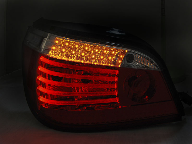 LED Lightbar Design Rückleuchten für BMW X5 E70 07-10 rot/klar LCI