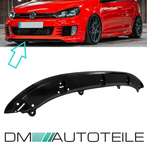 Spoiler Ansatz Lippe vorne schwarz hochglanz unten passt für VW Golf 6 GTI GTD