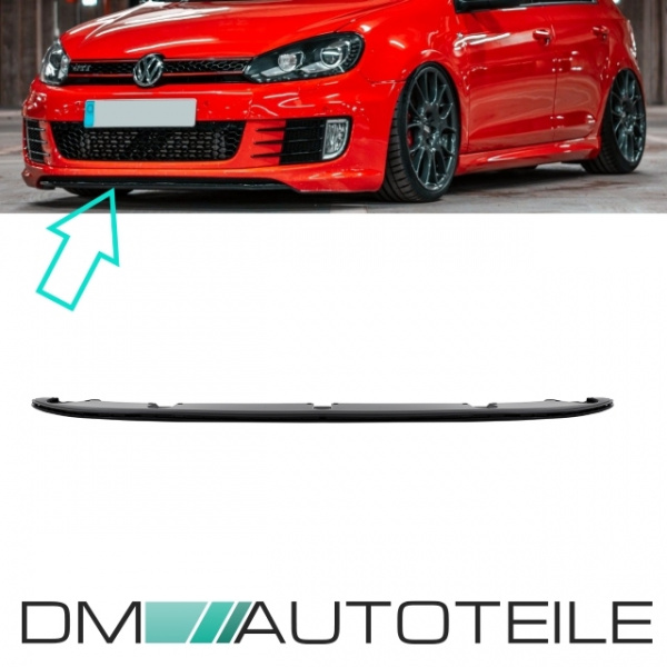 Spoiler Ansatz Lippe vorne schwarz hochglanz unten passt für VW Golf 6 GTI GTD