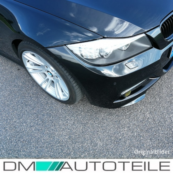 LCI Satz Flaps Stoßstangenspoiler Splitter Lippe Schwarz Matt passend für BMW E90 E91 Facelift ab 2008