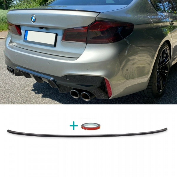 Sport-Performance Heckspoiler Hecklippe Schwarz Glanz passend für BMW 5er G30 2017> + ABE